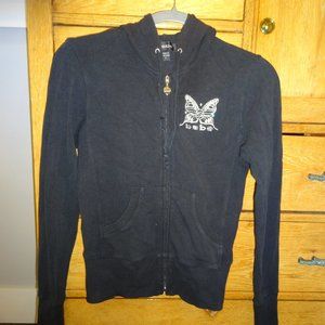 BeBe Sweatshirt with Rhinestone Butterfly and Logo